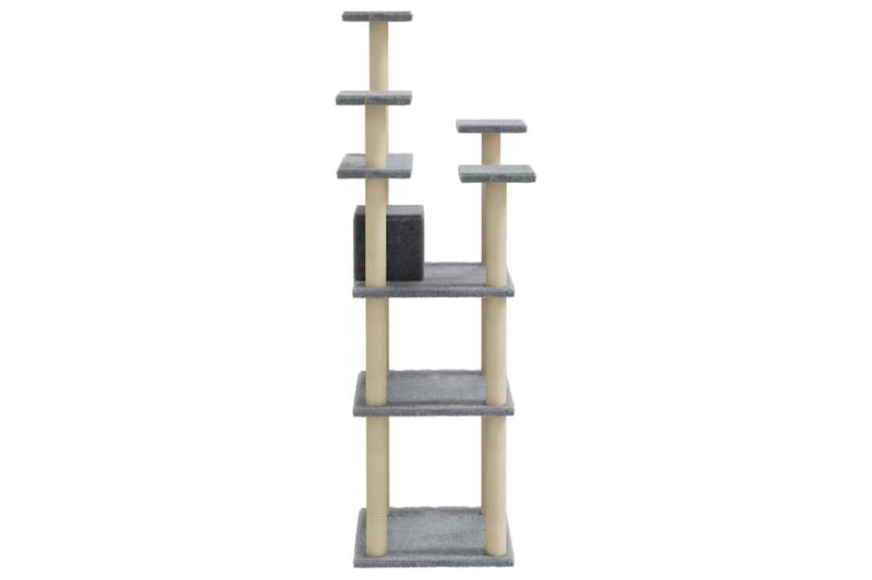 Klösträd med klöspelare i sisal ljusgrå 171 cm - Grå - Möbler - Husdjursmöbler - Kattmöbler - Klösträd & klösmöbler