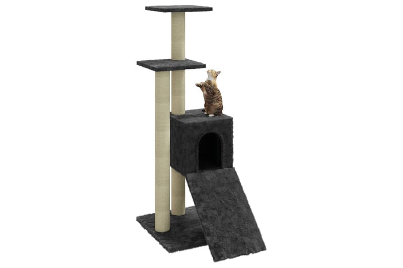 Klösträd med klöspelare i sisal mörkgrå 92 cm - Grå - Möbler - Husdjursmöbler - Kattmöbler - Klösträd & klösmöbler