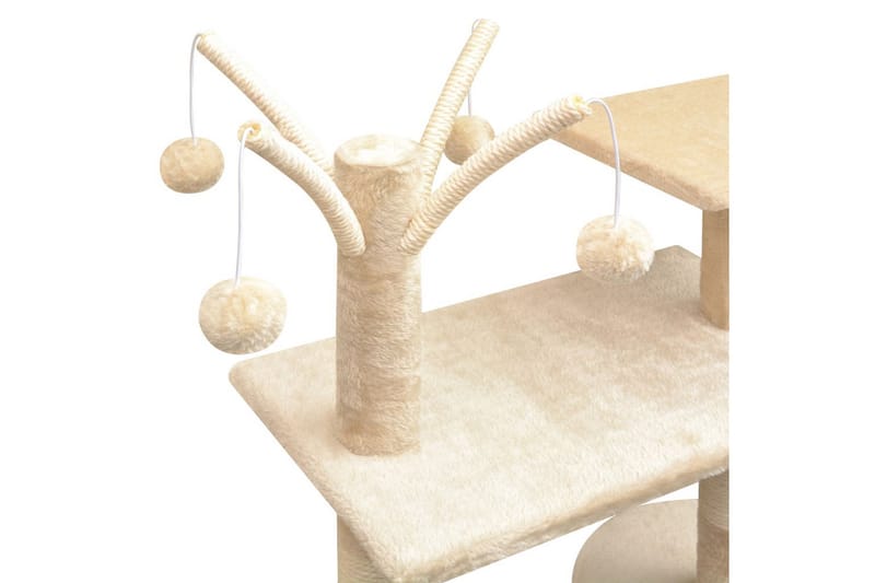Klösträd med klöspelare och 125 cm beige - Beige - Möbler - Husdjursmöbler - Kattmöbler - Klösträd & klösmöbler