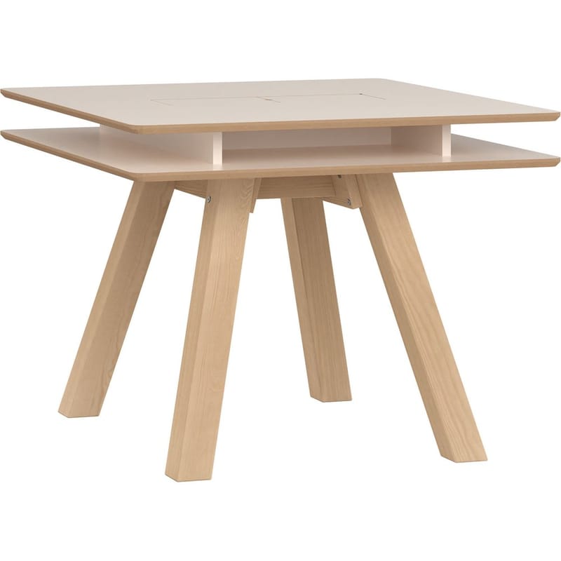 4 You Fresh Kvadratiskt Matbord 100 cm med Trä- och Ekutseende, Beige