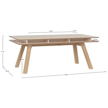 4 You Fresh Stort Rektangulärt Matbord 200 cm med Trä- och Ekutseende - Beige - Möbler - Matplats - Matbord & köksbord