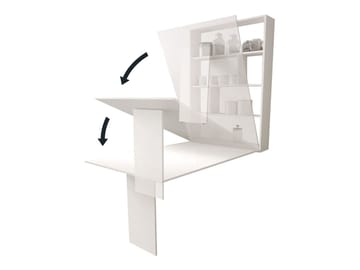 Abi Vägghängt Bord 85x203 cm - Valnöt - Möbler - Matplats - Klaffbord