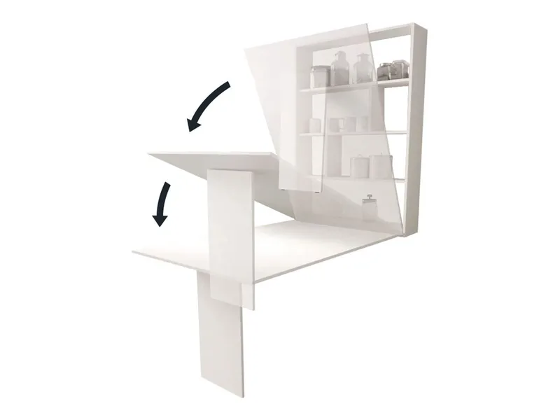 Abi Vägghängt Bord 85x203 cm - Valnöt - Möbler - Matplats - Klaffbord