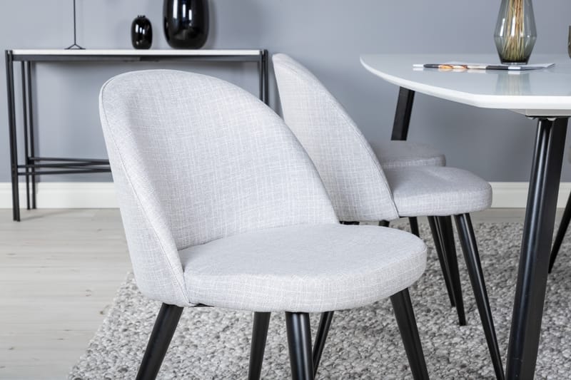 ABLANQUE Matgrupp 240 cm Rektangulär med 6 ABLANQUE Stolar - Möbler - Matplats - Matgrupp & matbord med stolar