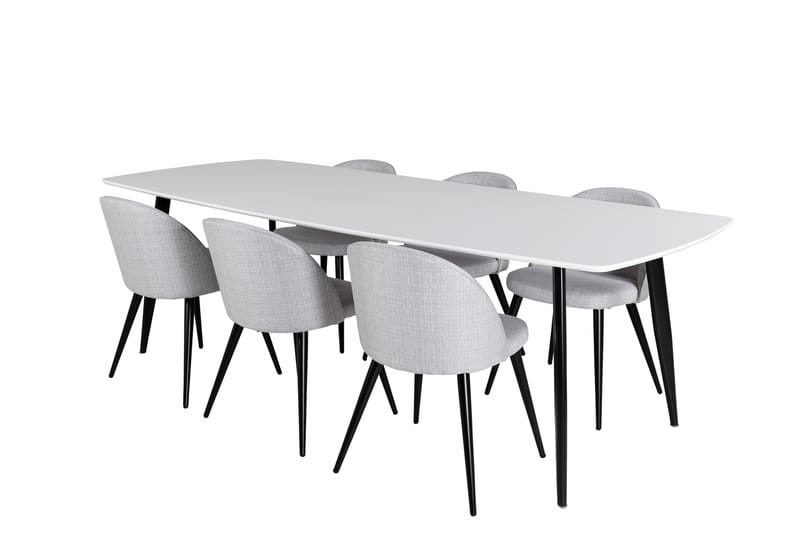 ABLANQUE Matgrupp 240 cm Rektangulär med 6 ABLANQUE Stolar - Möbler - Matplats - Matgrupp & matbord med stolar