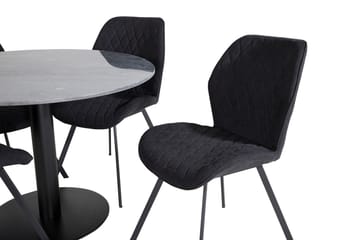 Admira Matbord 106 cm Runt Marmor med 4 Gemma Matstol - Möbler - Matplats - Matgrupp & matbord med stolar