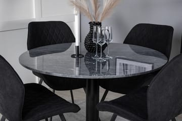 Admira Matbord 106 cm Runt Marmor med 4 Gemma Matstol - Möbler - Matplats - Matgrupp & matbord med stolar