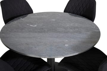 Admira Matbord 106 cm Runt Marmor med 4 Gemma Matstol - Möbler - Matplats - Matgrupp & matbord med stolar