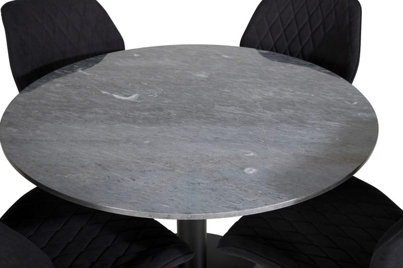 Admira Matbord 106 cm Runt Marmor med 4 Gemma Matstol - Möbler - Matplats - Matgrupp & matbord med stolar