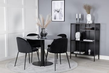 Grå marmor|Svart - Svart|Grå marmor