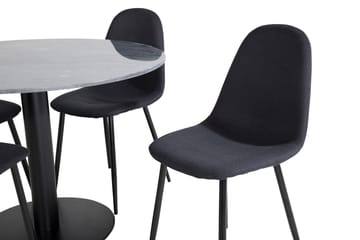 Admira Matbord 106 cm Runt Marmor med 4 Polar Matstol - Möbler - Matplats - Matgrupp & matbord med stolar