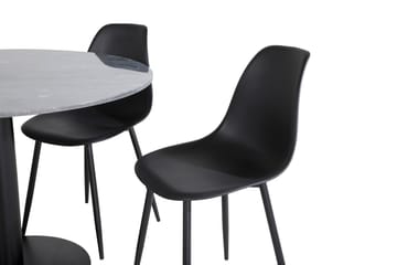 Admira Matbord 106 cm Runt Marmor med 4 Polar Matstol - Möbler - Matplats - Matgrupp & matbord med stolar