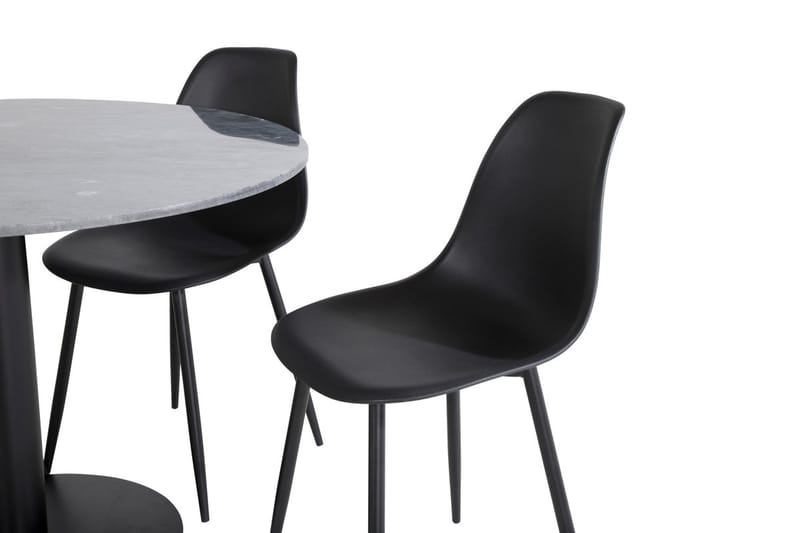 Admira Matbord 106 cm Runt Marmor med 4 Polar Matstol - Möbler - Matplats - Matgrupp & matbord med stolar