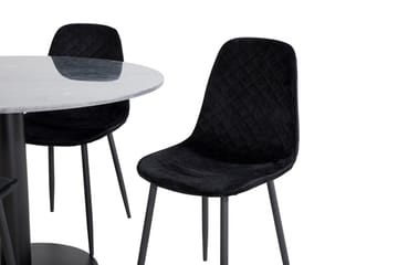 Admira Matbord 106 cm Runt Marmor med 4 Polar Matstol - Möbler - Matplats - Matgrupp & matbord med stolar