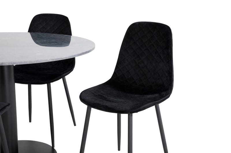 Admira Matbord 106 cm Runt Marmor med 4 Polar Matstol - Möbler - Matplats - Matgrupp & matbord med stolar