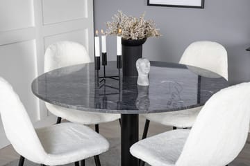 Admira Matbord 106 cm Runt Marmor med 4 Polar Matstol - Möbler - Matplats - Matgrupp & matbord med stolar