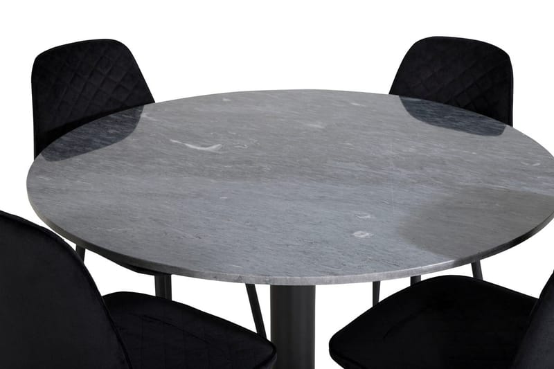 Admira Matbord 106 cm Runt Marmor med 4 Polar Matstol - Möbler - Matplats - Matgrupp & matbord med stolar