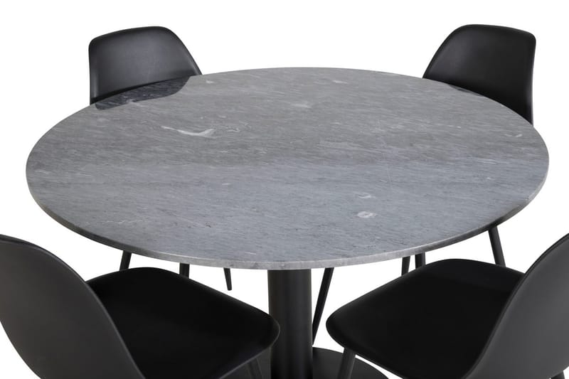 Admira Matbord 106 cm Runt Marmor med 4 Polar Matstol - Möbler - Matplats - Matgrupp & matbord med stolar