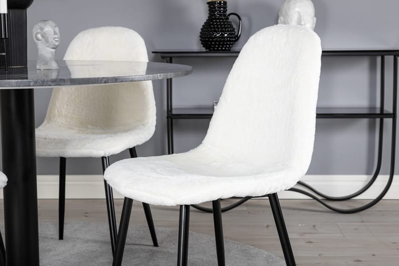 Admira Matbord 106 cm Runt Marmor med 4 Polar Matstol - Möbler - Matplats - Matgrupp & matbord med stolar