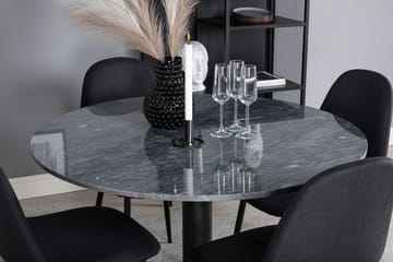Admira Matbord 106 cm Runt Marmor med 4 Polar Matstol - Möbler - Matplats - Matgrupp & matbord med stolar