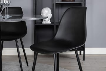 Admira Matbord 106 cm Runt Marmor med 4 Polar Matstol - Möbler - Matplats - Matgrupp & matbord med stolar