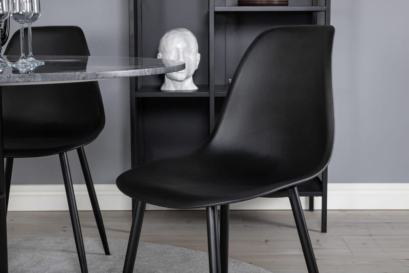 Admira Matbord 106 cm Runt Marmor med 4 Polar Matstol - Möbler - Matplats - Matgrupp & matbord med stolar