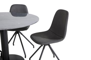 Admira Matbord 106 cm Runt Marmor med 4 Polar Matstol - Möbler - Matplats - Matgrupp & matbord med stolar
