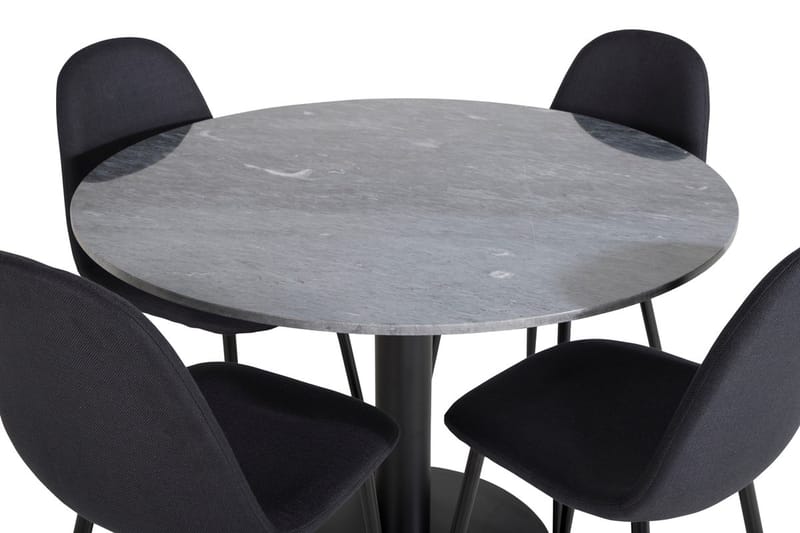 Admira Matbord 106 cm Runt Marmor med 4 Polar Matstol - Möbler - Matplats - Matgrupp & matbord med stolar