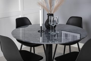 Admira Matbord 106 cm Runt Marmor med 4 Polar Matstol - Möbler - Matplats - Matgrupp & matbord med stolar