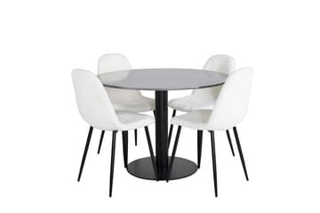 Admira Matbord 106 cm Runt Marmor med 4 Polar Matstol - Möbler - Matplats - Matgrupp & matbord med stolar
