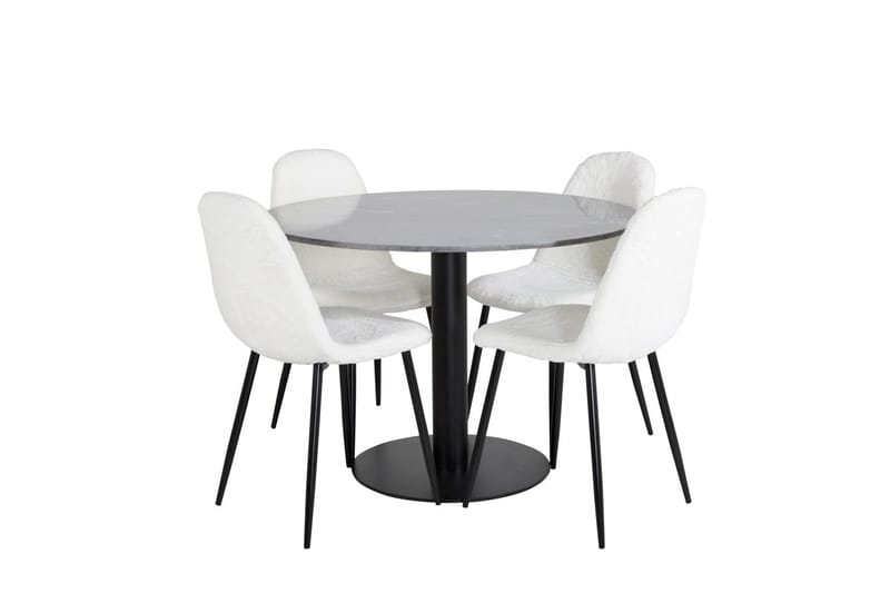 Admira Matbord 106 cm Runt Marmor med 4 Polar Matstol - Möbler - Matplats - Matgrupp & matbord med stolar