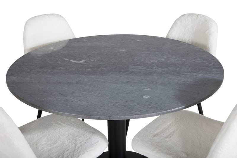 Admira Matbord 106 cm Runt Marmor med 4 Polar Matstol - Möbler - Matplats - Matgrupp & matbord med stolar