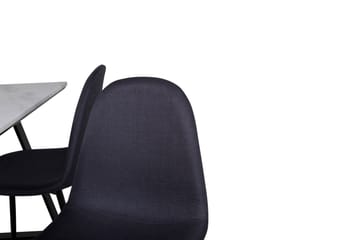 Admira Matgrupp 140 cm inkl 4 Ypas Stolar - Marmor/Vit/Svart - Möbler - Matplats - Matgrupp & matbord med stolar