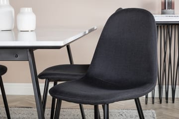Admira Matgrupp 140 cm inkl 4 Ypas Stolar - Marmor/Vit/Svart - Möbler - Matplats - Matgrupp & matbord med stolar