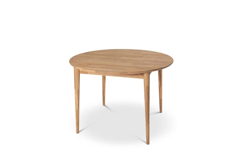 Alborg Förlängningsbart Matbord 110-150 cm Runt för 4 personer i massivt trä, Natur