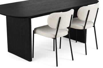 180 cm - Svartlaserad ek