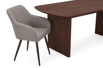 Alma Matgrupp rektangulärt 180 cm Valnöt med 6 Filippa Matstolar - Valnöt - Möbler - Matplats - Matgrupp & matbord med stolar