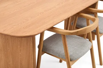 Alma Matgrupp rektangulärt 220 cm Ek med 6 Jolie Matstolar - Ek - Möbler - Matplats - Matgrupp & matbord med stolar