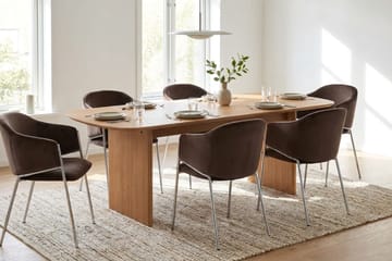 Alma Matgrupp rektangulärt 220 cm med 6 Filip Matstolar - Ek - Möbler - Matplats - Matgrupp & matbord med stolar