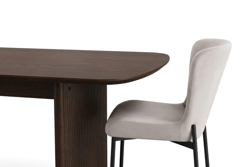 Alma Matgrupp rektangulärt 220 cm Rökt Ek med 6 Elsie Matstolar - Rökt ek - Möbler - Matplats - Matgrupp & matbord med stolar