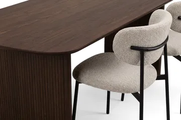 Alma Matgrupp rektangulärt 220 cm Rökt Ek med 6 Lucy Matstolar - Rökt ek - Möbler - Matplats - Matgrupp & matbord med stolar