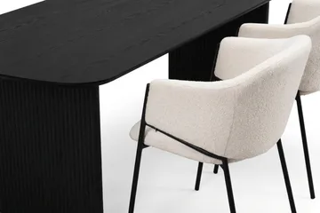 Alma Matgrupp rektangulärt 220 cm Svart med 6 Filip Matstolar - Svartlaserad ek - Möbler - Matplats - Matgrupp & matbord med stolar