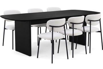 220 cm - Svartlaserad ek