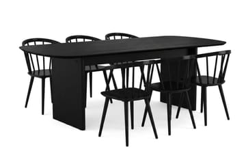 220 cm - Svartlaserad ek