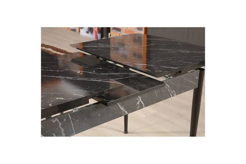 Amerbach Matbord 132 cm Rektangulär - Svart/Vit - Möbler - Matplats - Matbord & köksbord