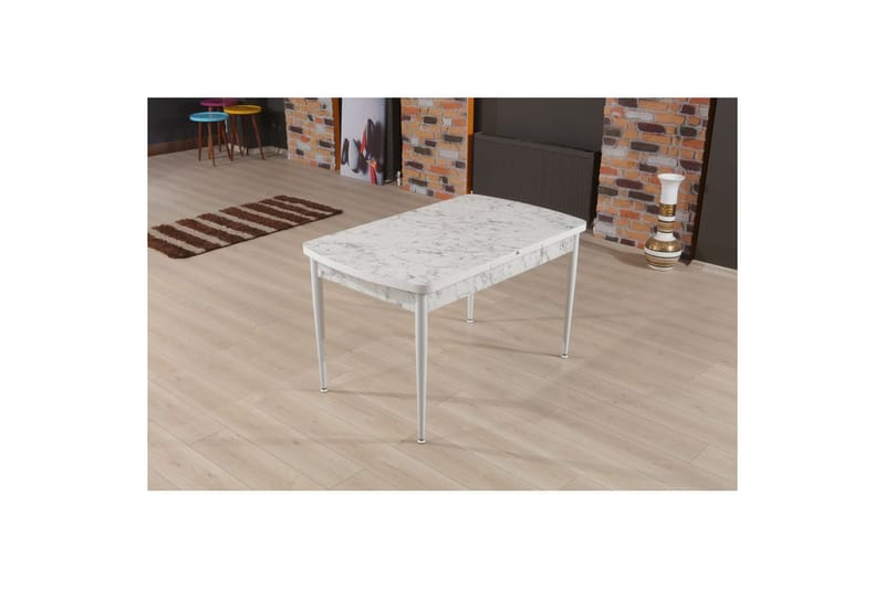 Amerbach Matbord 132 cm Rektangulär - Vit/Grå - Möbler - Matplats - Matbord & köksbord