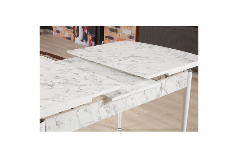 Amerbach Matbord 132 cm Rektangulär - Vit/Grå - Möbler - Matplats - Matbord & köksbord