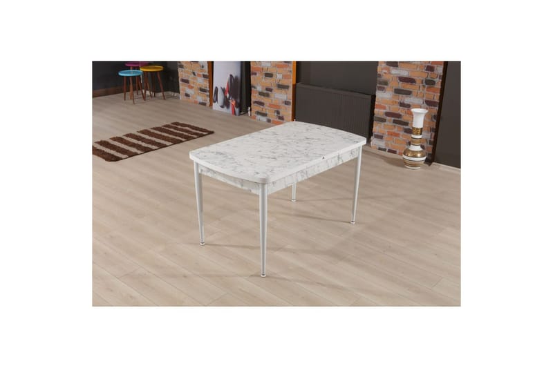 Amerbach Matbord 132 cm Rektangulär - Vit/Grå - Möbler - Matplats - Matbord & köksbord