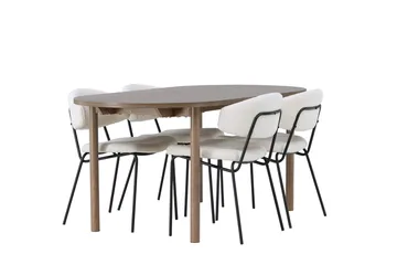 Andy Matbord 180x90 cm Brun med 4 Chico Matstol - Möbler - Matplats - Matgrupp & matbord med stolar