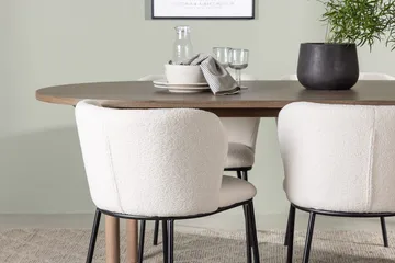 Andy Matbord 180x90 cm Brun med 4 Edina Matstol - Möbler - Matplats - Matgrupp & matbord med stolar